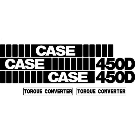 New Whole Decal Set With Torque Converter Decals Fits Case Crawler Dozer 450D
